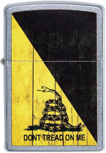 Load image into Gallery viewer, Zippo Don't Tread on Me Street Chrome Pocket Lighter
