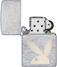 Load image into Gallery viewer, Zippo Playboy Rabbit Head Brushed Chrome Pocket Lighter
