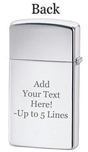 Load image into Gallery viewer, Zippo Lighter - Personalized Customize Message Engrave on Slim Size Windproof Lighter (Floral Fusion #29702)
