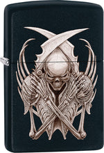 Load image into Gallery viewer, Zippo Lighter - Gladiator Skeleton Black Matte Windproof Lighter #Z291
