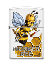 Load image into Gallery viewer, Zippo Lighter- Personalized Engrave Worker Bee White Matte #Z5471
