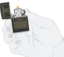 Load image into Gallery viewer, Zippo Vintage TV Design Black Matte Pocket Lighter
