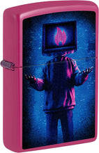 Load image into Gallery viewer, Zippo Flame TV Man Design Frequency Pocket Lighter
