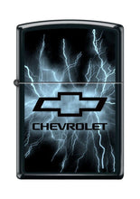 Load image into Gallery viewer, Zippo Lighter- Chevy Chevrolet Lightning Bolts Black Matte Windproof Lighter #Z477

