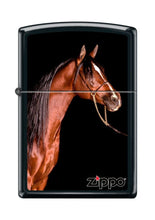 Load image into Gallery viewer, Zippo Lighter- Personalized Message Engrave for Horse Caballo Black Matte #Z5162

