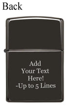 Load image into Gallery viewer, Zippo Lighter - Customized Message on Western Design, - High Polish Black 48968
