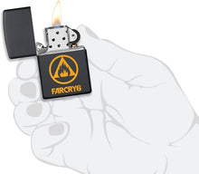 Load image into Gallery viewer, Zippo Far Cry 6 Flame Logo Black Matte Pocket Lighter
