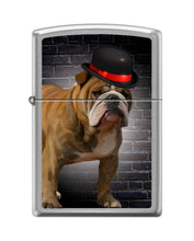 Load image into Gallery viewer, Zippo Lighter- Personalized Engrave Bulldog Brushed Chrome #Z5424
