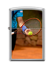 Load image into Gallery viewer, Zippo Lighter- Tennis Player Sports Racket Brushed Chrome Lighter #Z5526
