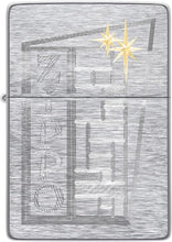 Load image into Gallery viewer, Zippo Retro Zippo Design Vintage Brushed Chrome Pocket Lighter
