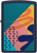 Load image into Gallery viewer, Zippo Retro Pattern Design Navy Matte Pocket Lighter

