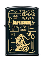 Load image into Gallery viewer, Zippo Lighter- Capricorn Zodiac Black Matte Windproof Lighter #Z5301

