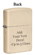 Load image into Gallery viewer, Zippo Lighter - Personalized Custom Message Engrave on Classic with Zippo Logo Windproof Lighter
