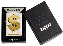 Load image into Gallery viewer, Zippo Lighter- Personalized Message Engrave Drippy Dollar Design 49681
