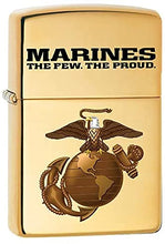 Load image into Gallery viewer, Zippo Lighter- Personalized Message Engrave USMC Marine Corps Logo #Z5312
