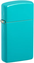 Load image into Gallery viewer, Zippo Slim Flat Turquoise Pocket Lighter
