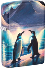 Load image into Gallery viewer, Zippo - Customized Message on Arctic Penguins - Glow-in-The-Dark Green 46014
