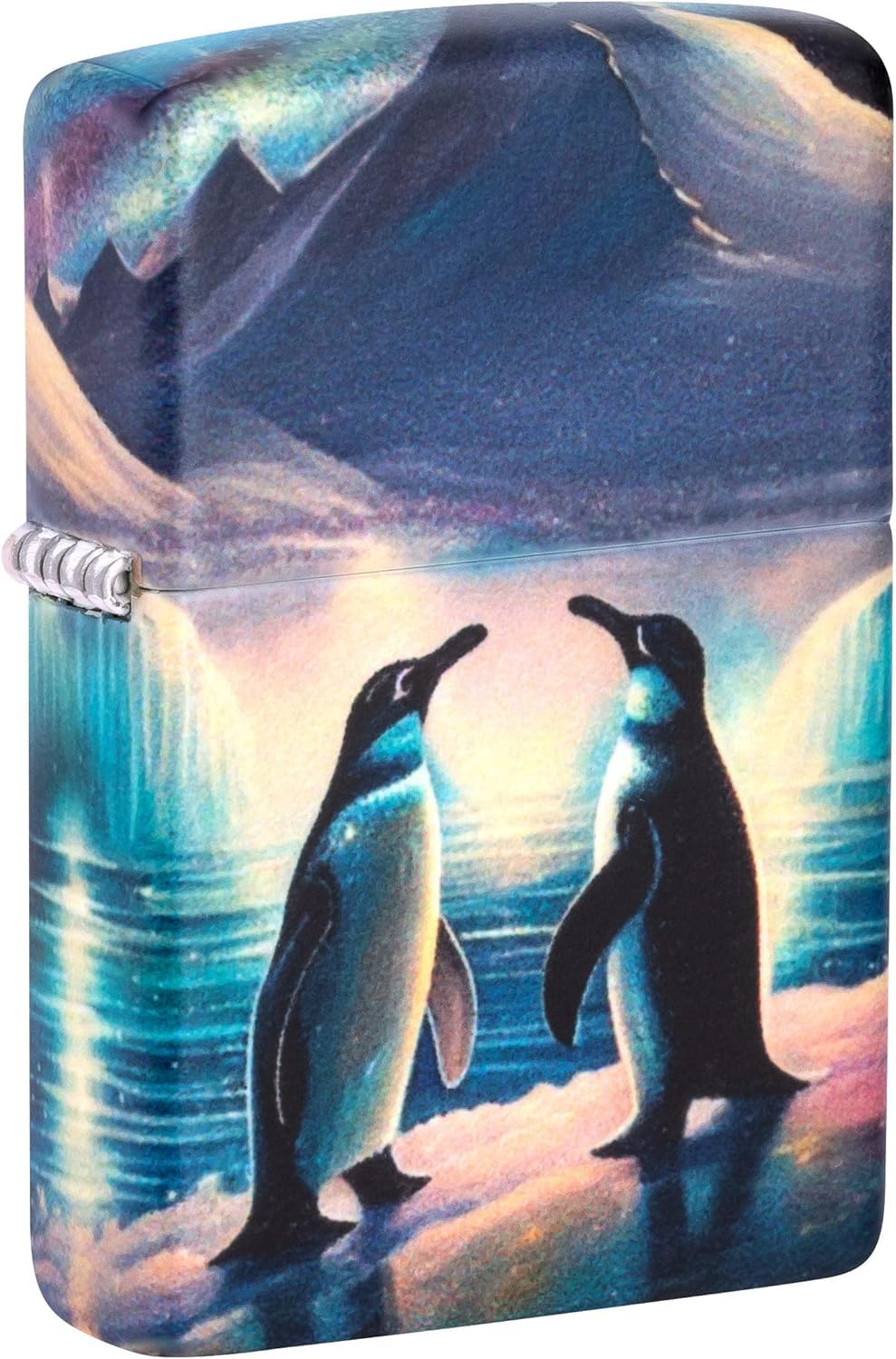 Zippo - Customized Message on Arctic Penguins - Glow-in-The-Dark Green 46014