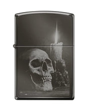 Load image into Gallery viewer, Zippo Lighter-Skull Candle Design Black Ice Windproof Lighter #Z5518
