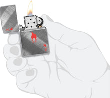Load image into Gallery viewer, Zippo Flame Ace Design Diagonal Weave Pocket Lighter
