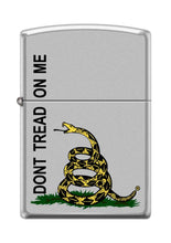 Load image into Gallery viewer, Zippo Lighter- Dont Tread On Me Snake Satin Chrome Windproof Lighter #Z5210
