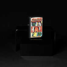 Load image into Gallery viewer, Zippo Lighter - Customized Message on Comic Zombies Black Matte Pocket 46229
