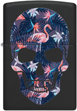 Load image into Gallery viewer, Zippo Flamingo Skull Design Black Matte Pocket Lighter

