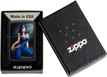 Load image into Gallery viewer, Zippo Woman Dagger Black Matte Pocket Lighter
