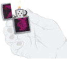 Load image into Gallery viewer, Zippo Playboy Black and Pink Stripes Rabbit Head Design Pocket Lighter
