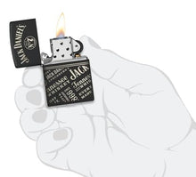 Load image into Gallery viewer, Zippo Lighter - Custom Engraved with Your Message for Jack Daniel's Every Drop Design Regular Media Chrome Black Matte Pocket Lighter 46279
