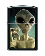 Load image into Gallery viewer, Zippo Lighter- Personalized Message Engrave Glow in The Dark Alien #Z5461
