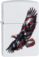 Load image into Gallery viewer, Zippo Eagle &amp; Soldier Pocket Lighter, White Matte (ZO12303), One Size
