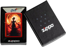 Load image into Gallery viewer, Zippo - Customized Message on Mazzi® Woman Silhouette Metallic Red 46410
