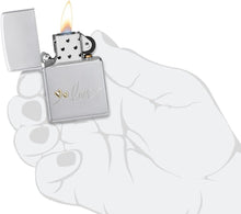 Load image into Gallery viewer, Zippo Lighter- Personalized Loving Embrace Valentine Love 48725
