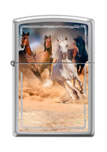 Load image into Gallery viewer, Zippo Lighter-Personalized Engrave for Horses Galloping High Polish Chrome Z5208
