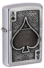 Load image into Gallery viewer, Zippo Lighter- Personalized Engrave Ace of SpadesZippo Ace of Spades B&amp;W #49637

