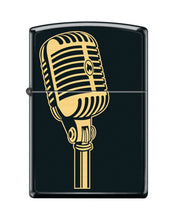 Load image into Gallery viewer, Zippo Lighter-Microphone Laser Design Black Matte Windproof Lighter #Z5445
