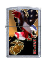 Load image into Gallery viewer, Zippo Lighter- USMC Eagle USA Marine Corps Street Chrome Windproof Lighter #Z112
