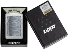 Load image into Gallery viewer, Zippo Jack Daniel's Silver Logo Street Chrome Pocket Lighter
