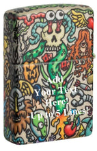 Load image into Gallery viewer, Zippo Lighter - Custom Message Engrave Crazy Collage, 540 Color - Matte 48394
