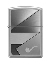 Load image into Gallery viewer, Zippo Lighter- Personalized Engrave Pipe Pipe Insert Metal Brush Chrome #Z5550
