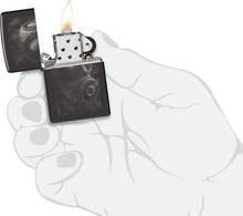 Load image into Gallery viewer, Zippo Gas Mask Design High Polish Black Pocket Lighter
