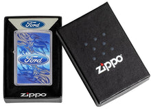 Load image into Gallery viewer, Zippo Lighter - Personalized Customize Message Engrave on Backside for Ford Design Zippo Lighter (Blue Flames #49307)
