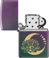 Load image into Gallery viewer, Zippo Lotus Moon Design Iridescent Pocket Lighter
