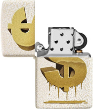 Load image into Gallery viewer, Zippo Drippy Dollar Design Mercury Glass Pocket Lighter
