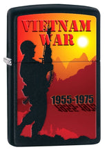 Load image into Gallery viewer, Zippo Lighter- Personalized Message for Vietnam War Soldier Black Matte #Z5104
