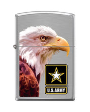 Load image into Gallery viewer, Zippo Lighter -for U.S. Army USA Military Eagles Head Majestic High Polish Chrome Windproof Lighter #Z5355
