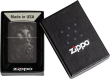 Load image into Gallery viewer, Zippo Gas Mask Design High Polish Black Pocket Lighter
