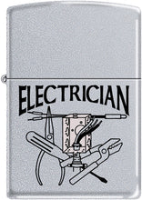 Load image into Gallery viewer, Zippo Lighter - Electrician Satin Chrome Windproof Lighter #Z281
