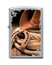 Load image into Gallery viewer, Zippo Lighter- Personalized Engrave Cowboy Hat and Rope #Z5394
